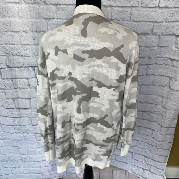 Express women S 100% cotton camo print open front cardigan w/pockets - Picture 8 of 12